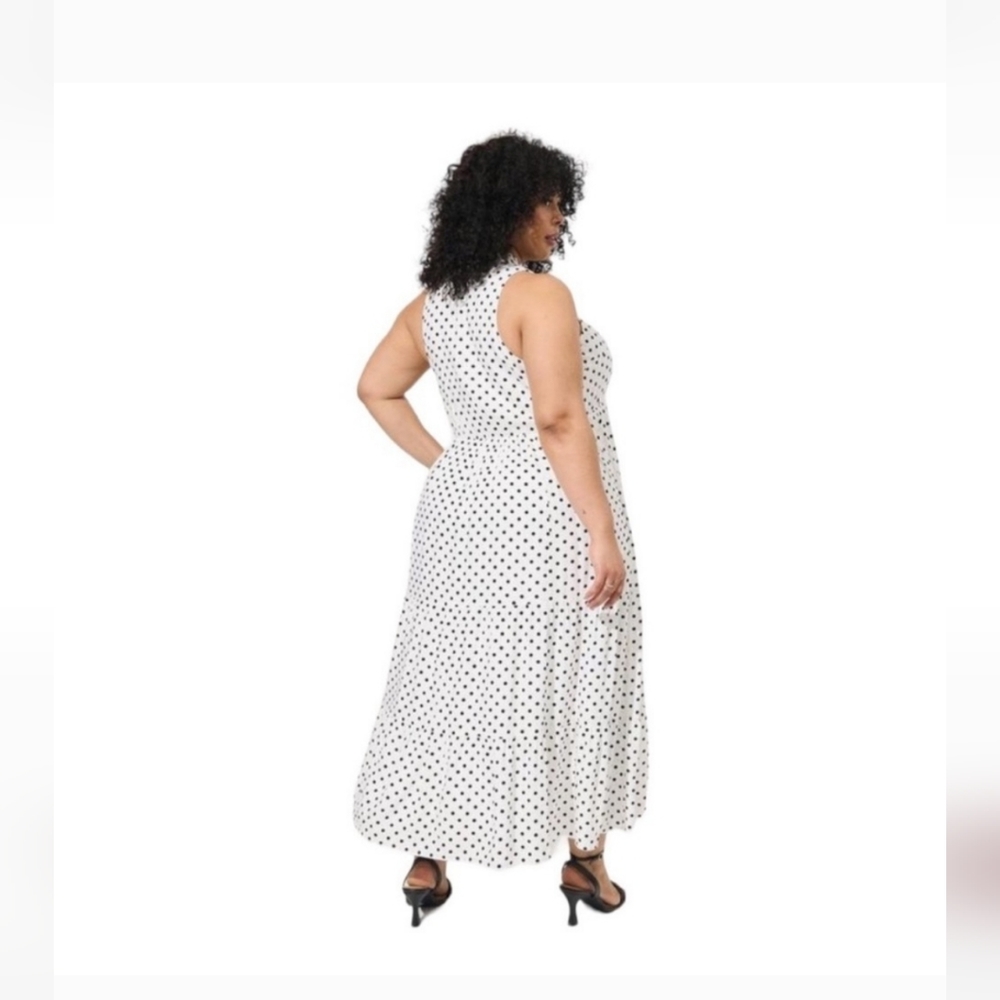 Torrid Black & White Polka Dot Dress - Picture 2 of 8